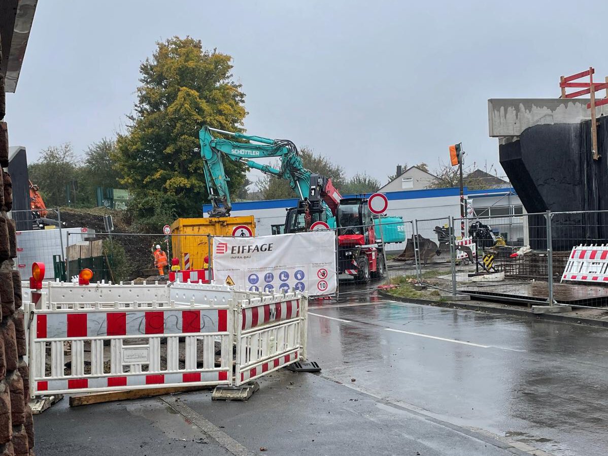 Sicht auf die Baustelle.